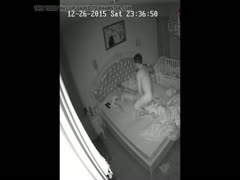 Voyeur installed a hidden cam to watch a sexy naked wife and to masturbate